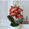 Planta de Orquídea Phalaenopsis Artificial en Maceta Producto Terminado para Decoración de Hogar, Sala de Estar, Boda, Ramo de Mano, Flor Artificial, Accesorio de Fotografía, Decoración del Hogar