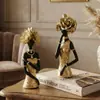 Adorno de Diosa Elegante Dorado Creativo Nórdico de Resina Modelo de Diseñador para Hogar Sala de Estar, Comedor, Cafetería, Bar