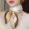 Pañuelo Cuadrado Pequeño de Óleo sobre Lienzo, Pañuelo de Seda para Mujer, Adecuado para Primavera, Otoño e Invierno, para Madres para Combinar con Camisas, Protección para el Cuello, Bufanda para el Cuello, Pañuelo de Gasa 70X70