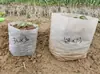 Bolsas para Guardería de Tela No Tejida, Bolsas Biodegradables para Plantar, Macetas Nutritivas Blancas, Macetas Desechables para Flores, Macetas de Guardería Engrosadas