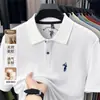 Camiseta de Manga Corta para Hombre 100% Algodón Nuevo Estilo Verano 2026 Casual de Negocios Bordado con Logo de Caballo Camisa Polo de Manga Corta para Hombre de Mediana Edad