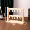 Suporte de Exibição de Brincos de Madeira Maciça em Estoque, Rack de Armazenamento de Brincos e Piercings, Suporte de Exibição para Vitrine