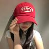 Gorra de béisbol con letras rojas de Corea del Sur para mujer, primavera y verano, parte superior profunda, cara grande, pequeña y suave para hombre