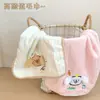 Toalla de perrito de línea toalla de secado de pelo de dibujos animados toalla para el pelo de mujer algodón absorbente secado rápido forro polar de coral linda toalla facial para niños