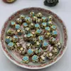 Suministros del Fabricante Campanas Huecas de Flor de 14 mm, Coloridas de Cloisonné Pintadas a Mano Accesorios para Joyería DIY, Arte de Hierro