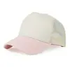Gorra de Bloques de Color de Verano para Mujer, Transpirable, de Malla Parcial, Patchwork, Casual para Exteriores, Gorra de Béisbol, Gorra Plana para Hombre