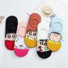 Meias Finas de Silicone Antiderrapantes de Verão Desenho Animado Japonês Meias Cano Baixo Femininas Meias Rasas de Casal Meias Invisíveis Meias de Estudante