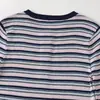 Ins ropa de mujer al por mayor estilo europeo y americano transfronterizo colección otoño 2026 nuevo cuello redondo manga larga a rayas multicolor 9598006