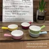 Platos Mini Cerámicos Creativos al por Mayor con Asas, Platos para Condimentos Glaseados de Colores Caramelo, Platos para Empanadillas, Ensalada, Hot Pot, Salsa de Soja