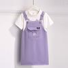 Conjunto de Falda con Tirantes de Manga Corta para Niñas Verano 2026 Nuevo Conjunto de Dos Piezas de Vestido de Verano para Niños Niña Camiseta de Dibujos Animados