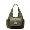 Bolsa para o Trabalho Moda Japonesa Design de Nicho Retrô Bolsa de Lona Cor Sólida Simples Casual Versátil Bolsa Tote para Mulheres
