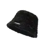 Sombrero tipo cubo mongol con protección para las orejas de terciopelo para otoño e invierno, bufanda para la cabeza con ala enrollada para mujer, sombrero de felpa grueso y a prueba de viento, cálido para el frío