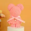 Toalla de Terciopelo Coral Cuadros de Piña Oso Perla Recuerdo Inauguración Cumpleaños Regalo de Vuelta Celebración Boda Regalo de Tienda Toalla