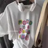 Camiseta Blanca para Mujer, de Manga Corta, Nuevo Estilo Popular 2026, Holgada de Verano, Camiseta Base de Algodón Puro, Top Interior de Manga Corta