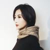 Gorro de lana de punto cálido TEMU de AliExpress con pasamontañas integrado para mujer, otoño e invierno, disponible transfronterizo.