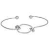 Pulsera Minimalista de Acero Inoxidable 304 Niche Ins Nudo Pulsera de Apertura Ajustable para Mujer Chapada en Oro de 18K Pulsera Elegante