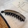 Pinza Banana Grande para Múltiples Volúmenes de Cabello ~ Pinza Vertical Estilo Coreano Francés para Cola de Caballo en la Parte Posterior de la Cabeza, Pinza Francesa con Estampado de Leopardo
