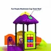 Escorregador combinado infantil para áreas externas para creches e áreas residenciais, equipamento de playground de plástico com escorregador e painel interativo