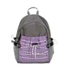 Mochila Exterior Infantil Estilo Coreano, Simple de Color Contrastante con Cordón, Estudiante Niño y Niña, Bolsa de Viaje Ultraligera para Montañismo