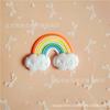 Arcilla Blanda Nube Blanca Arcoíris Accesorios DIY Crema Material para Funda de Teléfono Móvil Colgante Joyería Colgante
