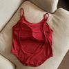 Camisola pequena estilo tailandês com costas bonitas para mulheres, para usar por dentro e por fora no verão, com bojo, top tomara-que-caia sexy para garota popular