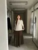 Suéter de punto cepillado estilo coreano HAVE U, suave, cuello redondo semi-alto, para mujer, nuevo top de otoño, holgado, de lana, manga corta