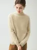 Suéter de gola alta 100% cashmere puro para mulheres, novo suéter base de malha slim fit outono e inverno, suéter de cashmere de manga longa