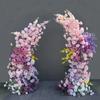 Arco de cuerno de boda fila de flores artificiales Decoración de fotografía de cuerno de flor diseño de fondo de boda arco de boda flor al por mayor