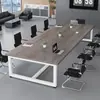 Mesa de Conferencias, Mesa Larga, Escritorio de Oficina Simple Moderno, Mesa Larga y Sillas para Negociación, Mesa de Trabajo para Sala de Conferencias, Mesa de Entrenamiento
