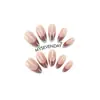 Uñas postizas de comercio exterior europeas y americanas con bordes estilo francés, tamaño mediano, acabado espejo gota de agua, acabado brillante al agua para realzar la forma de la mano, elegantes y frescas, en stock