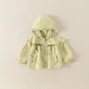 Moderna Chaqueta con Capucha Estilo Coreano, Estilo Nuevo de Primavera para Niñas, Linda con Flores, para Niños Pequeños y Niñas Pequeñas