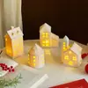 Árbol de Navidad Cerámico Transfronterizo con Luces, Adornos de Casa Pequeña, Luces de Navidad Estilo Nórdico Ins, Decoraciones Navideñas