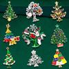 Broches Europeos y Americanos de Nueva Moda para Año Nuevo y Navidad, Pines de Árbol de Navidad, Accesorios para Mujer, Accesorios de Decoración para Ropa Transfronteriza