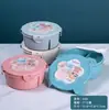 Moe Bao Marmita Infantil de Plástico Bobo Estudante Escriturário Marmiteira de Cor Sólida Garfo Colher