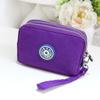 Bolsa de Celular de Nylon com Zíper de Três Camadas Porta-Moedas Multi-Cartão Tendência Transfronteiriça Bolsa de Chave Carteira Bolsa de Mão Feminina