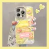 Muñeco Oso de Mantequilla Adecuado para Funda de Teléfono Móvil Apple 16E 14Promax Hilo de Plumas Lindo 15 Gama Alta 13 Niñas 8