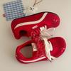 Zapatillas de Entrenamiento Dopamine Apple Alemanas para Mujer, Zapatillas Deportivas Casuales Rojas de Suela Blanda Súper Populares, Zapatos de Nicho No Chocantes para Mujer