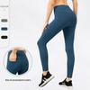 Calças Femininas Imitação Denim Yoga Cintura Alta Abdominal Hip-lifting Calças Esportivas Alto Elástico Apertado Running Fitness Calças 22380