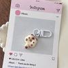Lindo llavero de donut con forma de gato, divertido colgante de bolsa de comida con dibujos animados, regalo para pareja, novia, accesorios de joyería