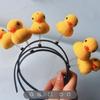 Al por mayor lindo pasador de patito amarillo corazón de melocotón molinillo accesorios para el cabello pato amarillo pollo tocado regalo para niñas niños juguetes
