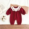 Roupas de Bebê 2026 Novo Estilo Menina Bebê Pequena Princesa Macacão de Primeiro Aniversário Recém-Nascido Cobertura de Fralda da Lua Cheia Macacão de Cem Dias
