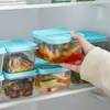 Caja para Conservar Alimentos Frescos en Casa, Caja para Almuerzo Calentable en Microondas, Caja para Conservar Cebolleta y Ajo encurtidos de Cocina, Caja Portátil para Almacenamiento de Picnic con Clip