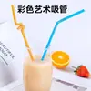 Popotes Coloridos Extensibles de 26 cm, Popotes Flexibles para Manualidades Infantiles y Bebidas, Leche de Soya, Té con Leche, Popotes de Plástico para Manualidades