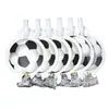 Platos, Vasos, Servilletas de Papel de Fútbol Blancos Pequeños, Vajilla Desechable, Manteles, Banderas, Banderines, Decoraciones de la Copa Mundial de Fútbol