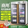 Gabinete Esterilizador de Toalhas Comercial Salão de Beleza Vertical Porta Dupla Grande Capacidade Barbearia Banho de Pés Roupas Chinelos Armário de Higiene Especial