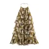 Atacado de Fabricantes de Roupas Femininas Transfronteiriças 2026 Aliexpress Mais Vendido Moda Floral Camadas Vestido Decorativo