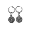 Nuevos Aretes Largos Redondos con Relieve por Ambos Lados/Aretes de Clip, Unisex, Pendientes de Diseño de Alta Gama, En Stock