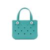 Bolsa de Playa Eva Spot del Fabricante Moda Simple Color Macaron Compras Cesta de Verduras DIY Hombro Agujero Bolsa