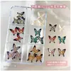 Accesorios de Arte para Uñas Mariposa Hielo-Transparente Nuevo Producto Transfronterizo Gradiente de Colores Mariposa Grande y Pequeña Uñas Portables Accesorios DIY Hechos a Mano
