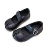 Nueva colección de otoño: Zapatos de cuero estilo retro para niñas con dedos separados, zapatos Mary Jane suaves y antideslizantes para niños, bailarinas de princesa para bebé